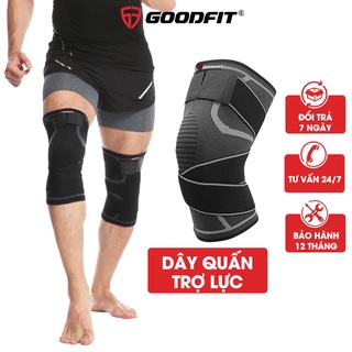 Bó gối thể thao, băng đầu gối thủ môn, tập gym GoodFit dày dặn co giãn 4 chiều, dây quấn trợ lực chắc chắn GF511K