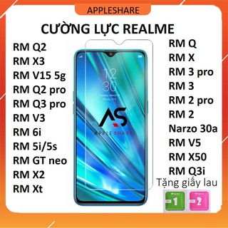 Kính cường lực Realme trong suốt Q2/X3/V15/Q2 pro/V3/6i/5i/5s/Gt neo/X2/Xt/Q/X/3 pro/2 pro/Narzo 30a/V5/X50/Q3i/Q3 pro