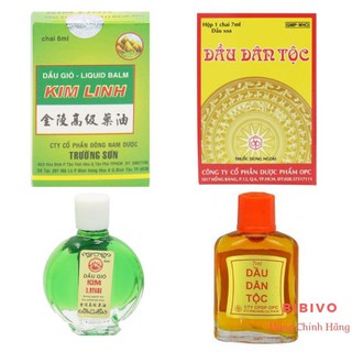 Combo Dầu Gió Kim Linh 6ml + Dầu Dân Tộc 7ml