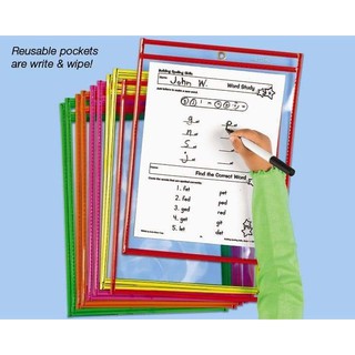 TÚI VIẾT XOÁ TIỆN DỤNG KHỔ A4 - DRY ERASE POCKET (màu ngẫu nhiên)