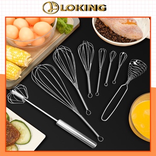 Cây đánh trứng inox có trục xoay tự động nhỏ gọn tiện dụng - LOKING