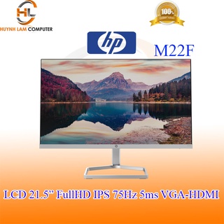 Màn hình máy tính 21.5inch HP M22f VGA HDMI(1920 x 1080p/IPS/75Hz/5 ms/FreeSync) - Hàng chính hãng