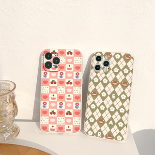 Ốp lưng iphone caro flower trending ốp iphone cạnh vuông 11/12/13/pro/max/plus/promax/6/6plus/6splus/7plus/8/8plus/xr/xs