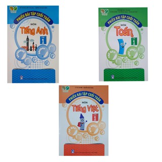 Sách - Combo 3 quyển phiếu bài tập cuối tuần môn toán ,tiếng việt, tiếng anh ( NXb giao dục việt nam )