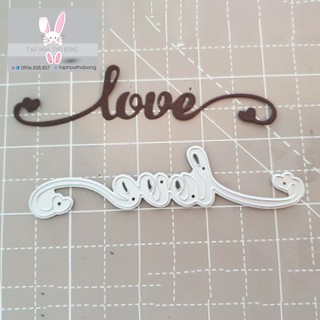 Khuôn Cắt Giấy Làm Từ Kim Loại Hình Chữ Love Cách Điệu Trang Trí Scrapbook