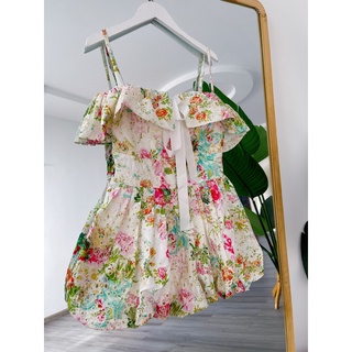 JUMSUIT REN HOA TRỄ VAI KÈM ẢNH THẬT CAO CẤP