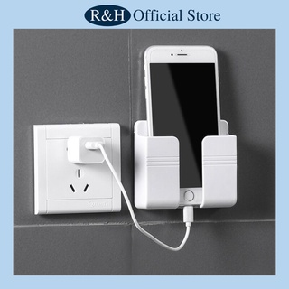 Kệ Đựng Remote Để Điện Thoại Dán Tường Có Khe Luồn Dây Sạc Tiện Lợi