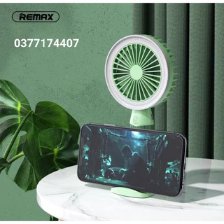 Quạt Remax F39 Mini 3in1 quạt tích điện + Đèn Ledd + giá đỡ điện thoại - 3 tốc độ gió - Dung lượng 1200mAh - Siêu Mát