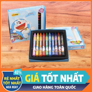 Sáp Màu Colokit Doraemon CR-C04/DO 10 Màu - Màu Vẽ Mịn, Đẹp - An Toàn Cho Bé Khi Sử Dụng, Chính Hãng.
