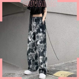 [culottes] quần culottes unisex ống xuông rộng loang màu ( có ảnh thật )