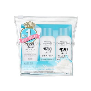 BỘ SET 3 MÓN DƯỠNG TRẮNG DA SCENTIO MILK PLUS WHITENING CHÍNH HÃNG - 5771