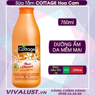 Sữa Tắm Dưỡng Ẩm Cottage Fleur d'Oranger (750ml) - Hương Hoa Cam