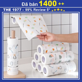 Cuộn giấy lau đa năng bằng vải không dệt cao cấp, giấy lau đa năng thấm hút tốt, tái sử dụng nhiều lần