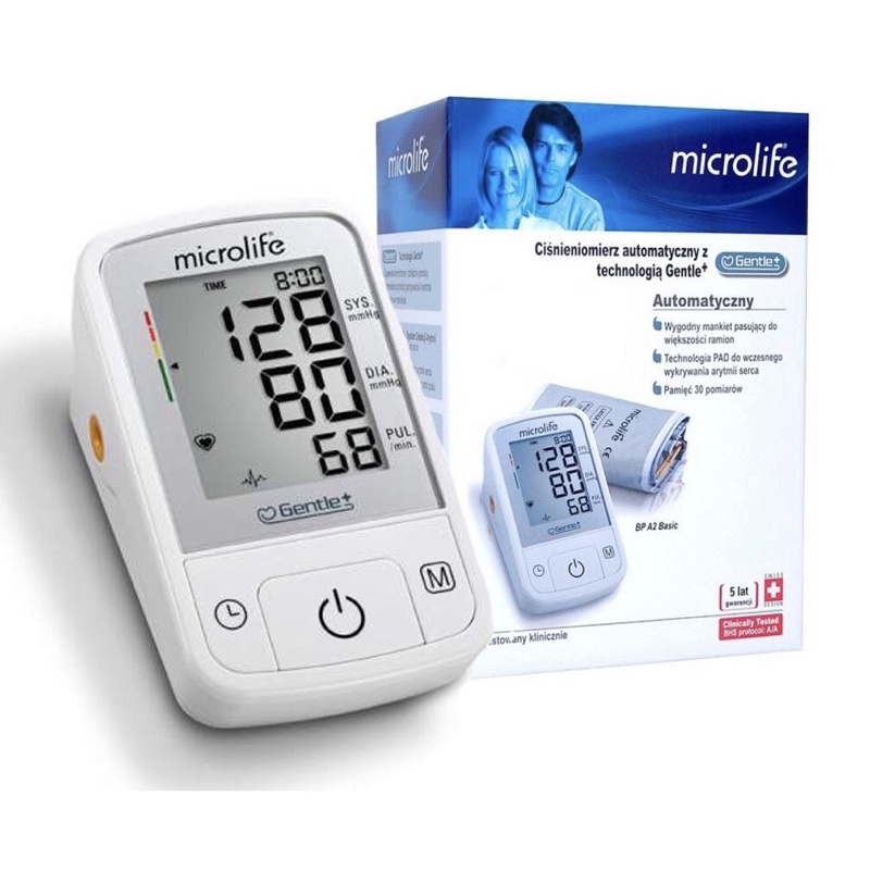 Máy đo huyết áp bắp tay Microlife A2 Basic (Tặng kèm Adapter)