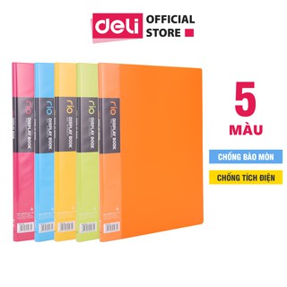 [Mã LIFEDELI20K5 giảm 20K đơn 0Đ] File lá văn phòng 10P Deli -Xanh dương/Xanh lá/Hồng/Vàng/Cam - 1 chiếc - E5031