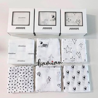 Khăn xô sợi tre DONO-DONO set hộp 10 cái dùng tắm lau mặt vệ sinh cho bé