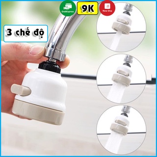 Đầu Vòi Tăng Áp Lắp Vòi Rửa Bát Xoay 360 Độ 3 Chế Độ