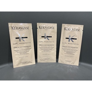 Kem dưỡng tóc xoăn, tóc uốn khô xơ hư tổn Kérastase Paris Curl Manifesto Crème De Jour Fondamentale 10ml