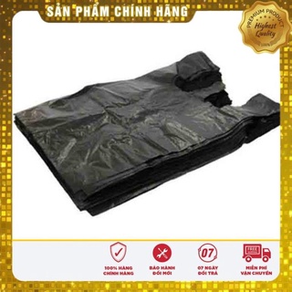 Túi nilon đen (1kg)đựng rác đóng hàng, đựng đồ, tự phân hủy ,túi nilon có quai xách
