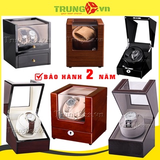 [MOTOR NHẬT] Hộp Xoay Đồng Hồ Cơ 1 &amp; 2 Ngăn - Vỏ Da &amp; Vỏ Gỗ | SAIKE chính hãng