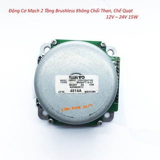 Động Cơ Mạch 2 Tầng Brushless Không Chổi Than Siêu Khỏe 12V-24V 15W