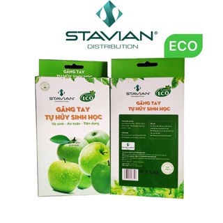 Găng tay nilon STAHAUS tự hủy sinh học an toàn hộp bao tay nilong dùng 1 lần
