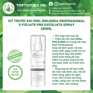 Xịt trước khi peel Bielenda Professional X-Foliate Pre Exfoliate Spray - 150ml