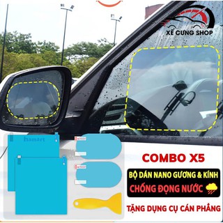 [Mã LIFEAUMAY giảm 10% tối đa 30k đơn 150k] Bộ 2 Miếng Dán Chống Bám Nước Gương Chiếu Hậu - Kính Cửa Xe Ô TÔ