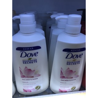 kem xả dove thien nhiên óng mềm 620g