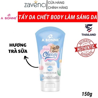 Tẩy tế bào chết ABONNE muối tắm hương trà sữa làm trắng mịn da 150g - ZAVENCI Official