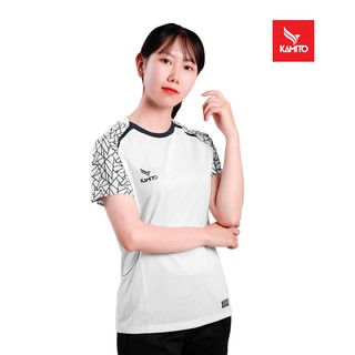 Áo Thể Thao Nữ T-shirt Cầu Lông Thời Trang Kamito Họa Tiết Tay Lưới