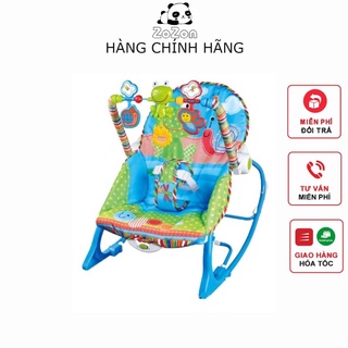 Ghế rung cho bé HuBaby chính hãng 2 chế độ nằm và ngồi bập bênh phát nhạc bé tự ngủ khung hợp kim Zozon phân phối