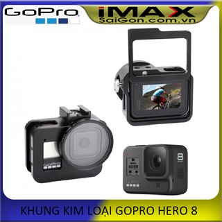 KHUNG KIM LOẠI GOPRO HERO 8 CÓ FILTER, GÀI ĐÈN