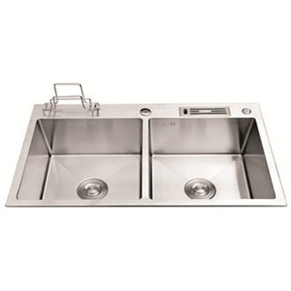 combo 4 sản phẩm :Vòi rửa nóng lạnh vuông, đầu vói tăng áp, chậu rửa chén đúc dắt dao thớt, bình xà bông