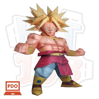 Mô hình giấy Anime Dragon Ball Chibi Broly