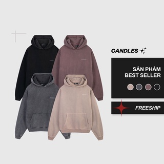 [Mã SKAMFSW175 giảm 10K đơn 50K] Áo nỉ có mũ loang màu Essential Candles Studio