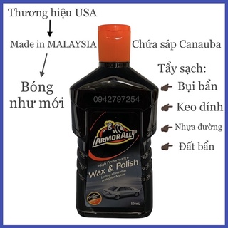 Dung dịch ánh bóng ô tô xe máy ARMORALL Wax &amp; Polish bóng như mới thương hiệu Mỹ 500ml