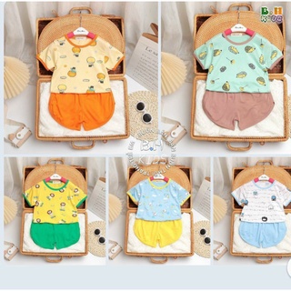 Bộ MINKYMOM Vic hình Tay Ngắn Bé Trai Bé Gái size từ 80 đến 120, dành cho bé từ 5kg đến 18kg