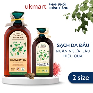 Dầu Gội, Dầu Xả Zelenaya Apteka Ngừa Gàu Nụ Bạch Dương Và Dầu Thầu Dầu