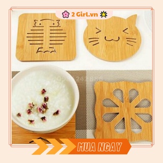 Miếng Lót Nồi Bằng Gỗ Nhiều Hình Cute (CÓ CHỌN MẪU)