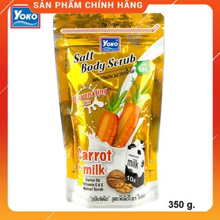 [HÀNG HOT] ♦Muối tắm tẩy tế bào chết  ♦Freeship ♦Muối tắm trắng da Cà rốt sữa Hokkado YOKO Thái Lan 350g