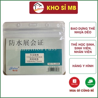 thẻ đeo bảng tên dạng ngang không dây, bao đựng thẻ học sinh, sinh viên, nhân viên kho sỉ mb