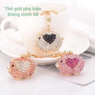 [Hàng loại 1] MÓC KHÓA HEO ĐÍNH ĐÁ NHÂN TẠO SIÊU HOT DÙNG LÀM CHARM ĐEO TÚI XÁCH PHỤ KIỆN CHARM XINH CHO BALO, TÚI XÁCH