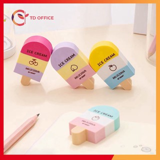 Gôm tẩy bút chì 2B hình kem ICE CREAM xinh xắn cho học sinh - 1 cục - TZ252111HN