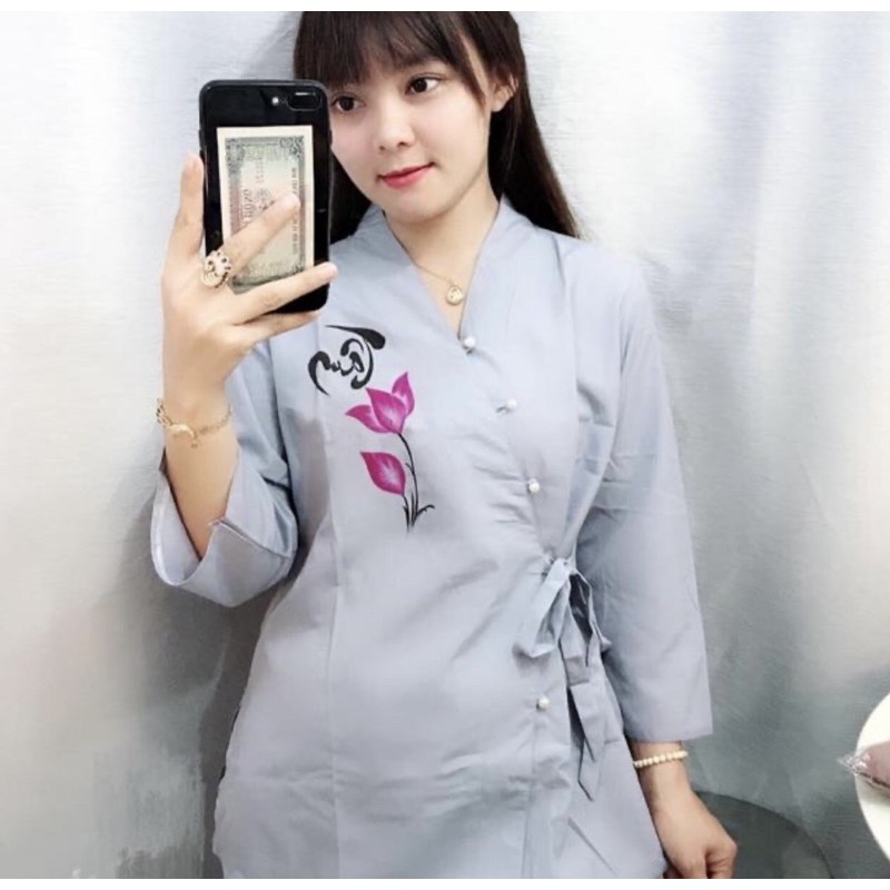 đồ lam đi chùa(nơ xéo vẽ)