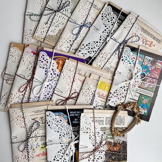 Junk Journal giấy báo cũ vintage