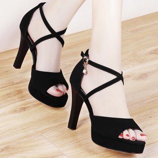 Giày cao gót quai đan chéo nhỏ 9P NÂNG DÁNG - CG46. MET SHOP