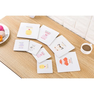 HCM - Combo 2 đế lót ly gỗ WPC size lớn hình thú trẻ trung