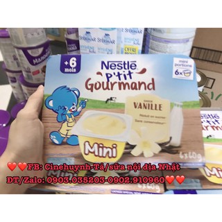 VÁNG SỮA NGUỘI NESTLE P’TIT GOURMAND CỦA PHÁP CHO BÉ TỪ 6m