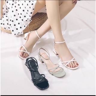 Giày Sandal cao gót siêu xinh 5 phân thiế kế chắc chắn đế vuông 5 phân Mã S015